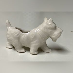 Vintage Glazed Ceramic Figural West Highland White Terrier Westy Dog Planter